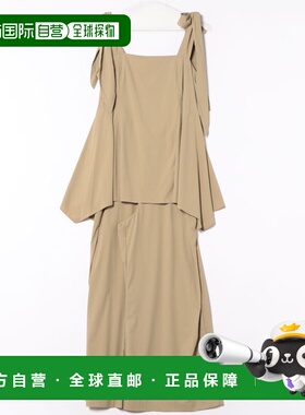 日本直邮TONAL 女装 蝉翼领结调整肩带背心连身宽裤 652540300101