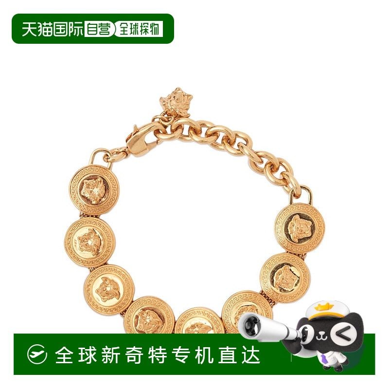 1h可退 香港直邮Versace 范思哲 女士 Logo手链 metal金属色 舒适