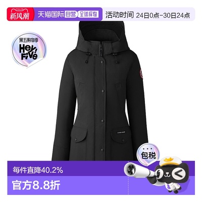 1h可退 香港直邮 Canada Goose 加拿大鹅女士黑色Trillium派克羽