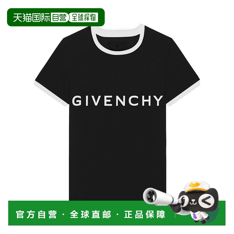 香港直邮Givenchy 徽标短袖T恤 BW70BF3YAC