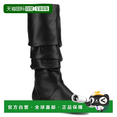 自营Journee Collection Jayne Boots Women's Black Leather Pul