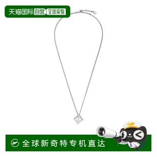 8AK337A44G水晶金色锆石 香港直邮Fendi 芬迪 女士 FF吊坠项链