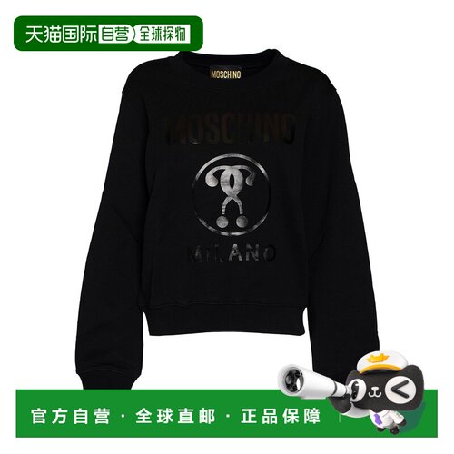香港直邮MOSCHINO 女士卫衣 171855280555 CO 黑色 DQM logo swea