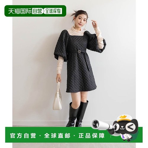 日本直邮Randa 绗缝蓬松袖迷你连衣裙 RA041EW015631 连衣裙