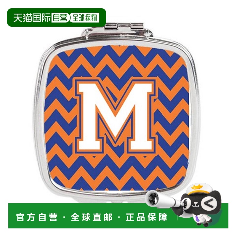 自营 Carolines Treasures CJ1060-MSCM 字母 M 雪佛龙蓝色和橙色