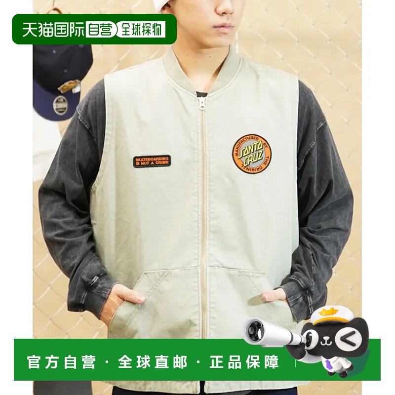 1h可退 日本直邮SANTA CRUZ 男女同款工作马甲 街头风格 休闲舒适