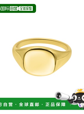 自营 adornia14k 镀金方形图章小指戒指 - 金色 美国奥莱直发