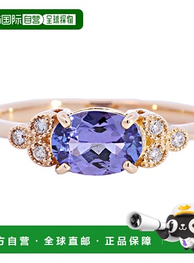 日本直邮（266882）18k 坦桑石戒指 0.6 克拉及以上 青紫色 12 月
