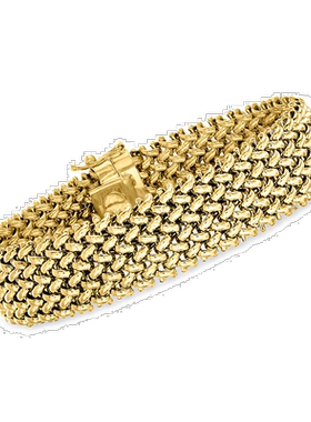Ross-Simons 意大利 14kt 黄金 Riso 手链 - 8 英寸 【美国奥莱】