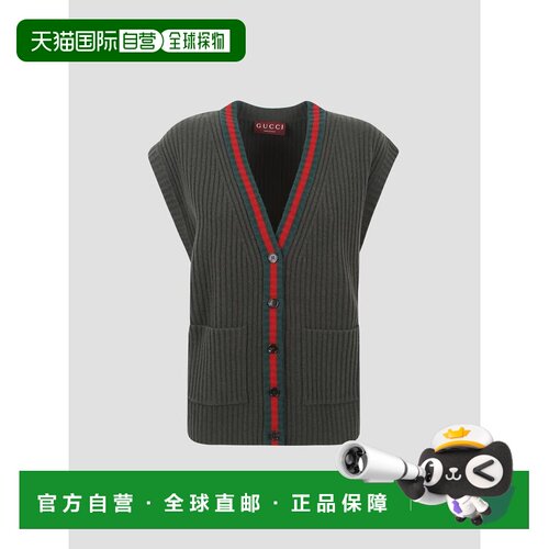 1h可退 香港直邮GUCCI 女士马甲 834023XKEX63036 AW2025 花色 无
