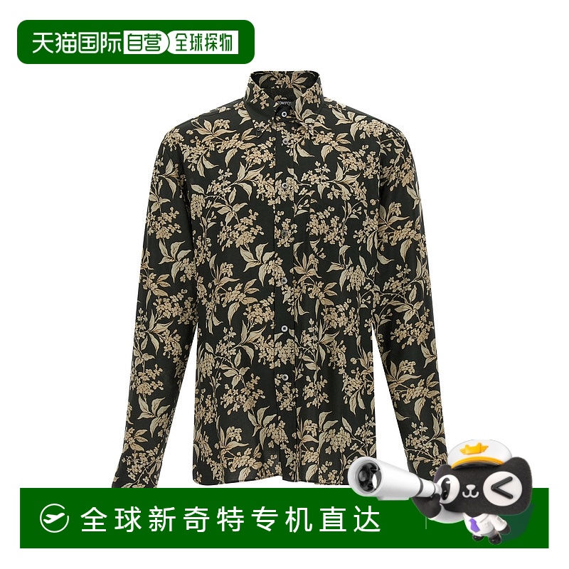 1h可退 香港直邮潮奢 Tom Ford 汤姆 福特 男士 花朵衬衫 HRO003F
