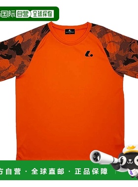 日本直邮LUCENT 网球羽毛球男士女士比赛球衣无领 XLH3322 橙色短