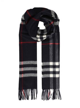 BURBERRY 女士围巾 3993734 深蓝色 Check Scarf
