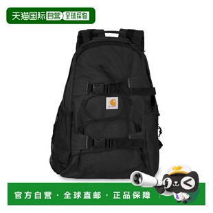 自营欧洲直邮Carhartt WIP Kickflip黑色聚酯纤维防水背包男女通