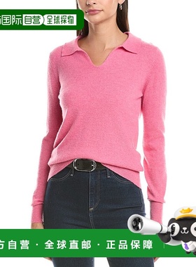 自营InCashmere Polo羊绒毛衣-粉红色 美国奥莱直发