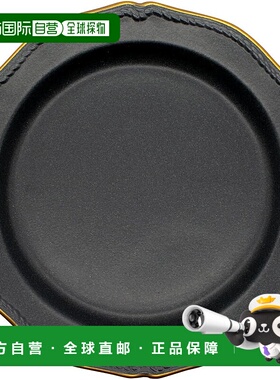 【日本直邮】aito  Stitch 盘 M 约20cm 黑色 美浓烧 食洗