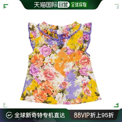 香港直邮潮奢 ZIMMERMANN 女童Pattie 花朵上衣童装