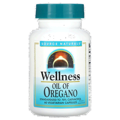 香港直发source naturals源美牛至油素食胶囊消化道健康60粒