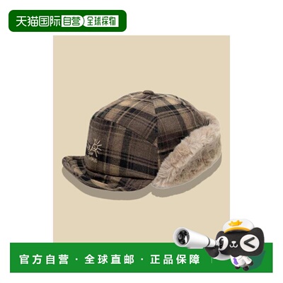 日本直邮日潮 go slow caravan法兰绒格纹短檐毛绒帽