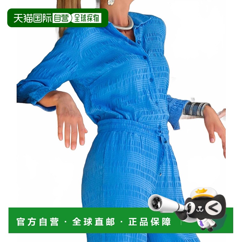 自营fdjOn The Boardwalk Crinkle Shirt - Plus In Cobalt - cob