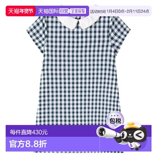 1h可退 香港直邮潮奢 golden goose 女童 Elesta 格纹棉质连衣裙