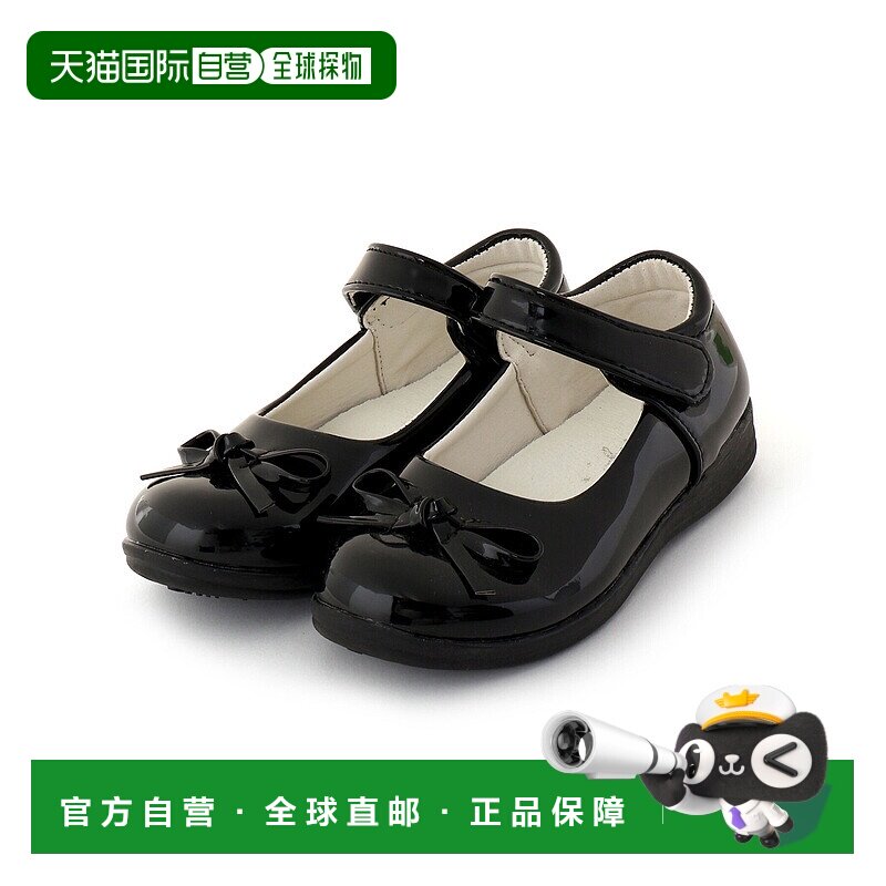 日本直邮SLAP SLIP 儿童女童漆皮蝴蝶结 strap 鞋 黑色 17-20cm 1