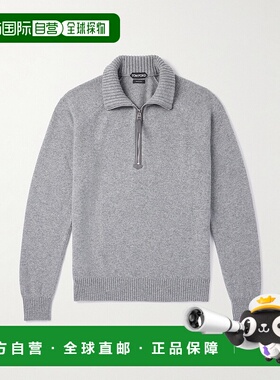 1h可退 香港直邮潮奢 Tom Ford 汤姆 福特 男士 半拉链毛衣 KFL00