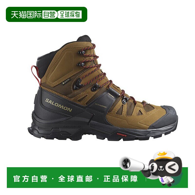 欧洲直邮自营 1h可退 SALOMON 23新款QUEST 4GT系男士驼色皮革纺