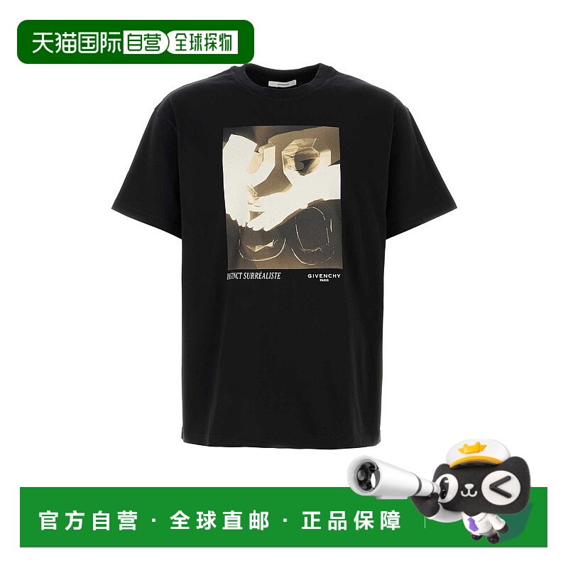 1h可退 香港直邮GIVENCHY 男士T恤 BM71NK3YSQ001 SS2026 黑色 Bl