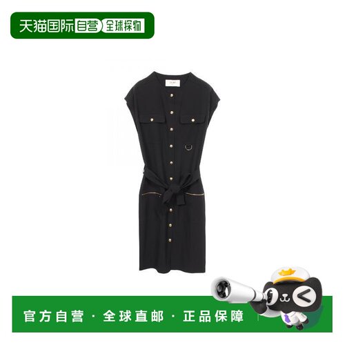 日本直邮中古二奢Celine赛琳女A级95新one piece连衣裙尼龙上衣黑