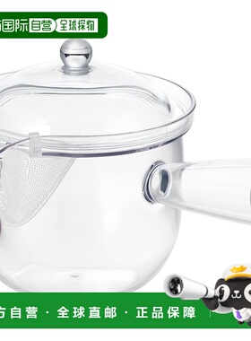 【日本直邮】Akebono Sangyo 日本制造 透明茶壶夹网状茶壶 L 型