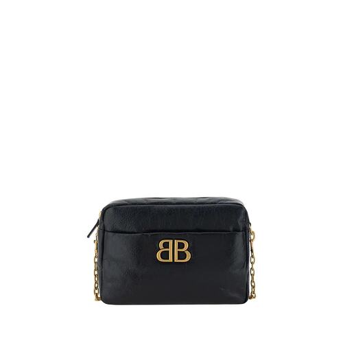 BALENCIAGA 女士单肩包 8064582AAR81000 黑色 MONACO相机包
