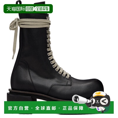香港直邮rick owens 瑞克 欧文斯 男士 黑色 Temple Laceup Bogun