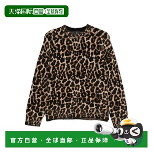 1h可退 香港直邮ANINE BING 女士 SYDNEY 水手领黑色棕色豹纹毛衣