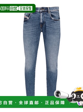 香港直邮DIESEL 男士牛仔裤 A0355809F16BLAUW AW2024 蓝色 腰带