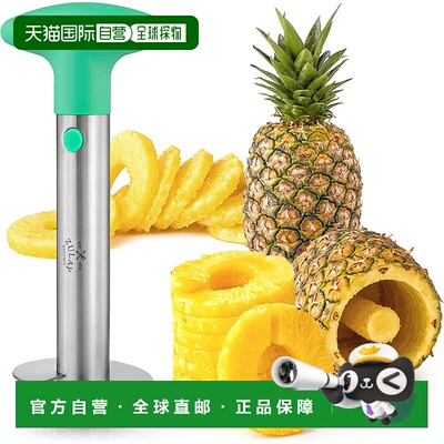 zulay kitchen不锈钢菠萝切刀，便于取芯和切片 - 薄荷色 【美国