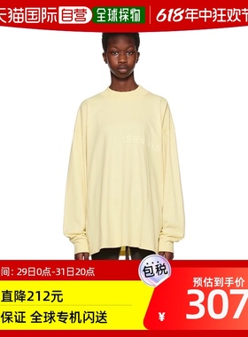 香港直邮潮奢 Essentials 女士黄色植绒长袖 T 恤