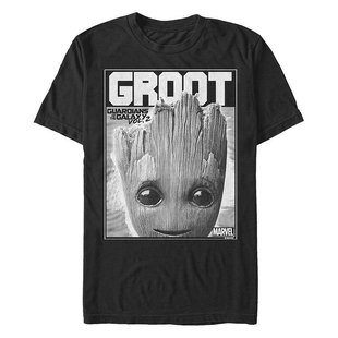 银河护卫队格鲁特海报短袖 漫威男款 T恤 Sun 美国直邮Fifth