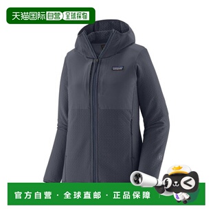 自营欧洲直邮PATAGONIA R2 CROSSTRATA女士灰蓝色再生聚酯拉链抓
