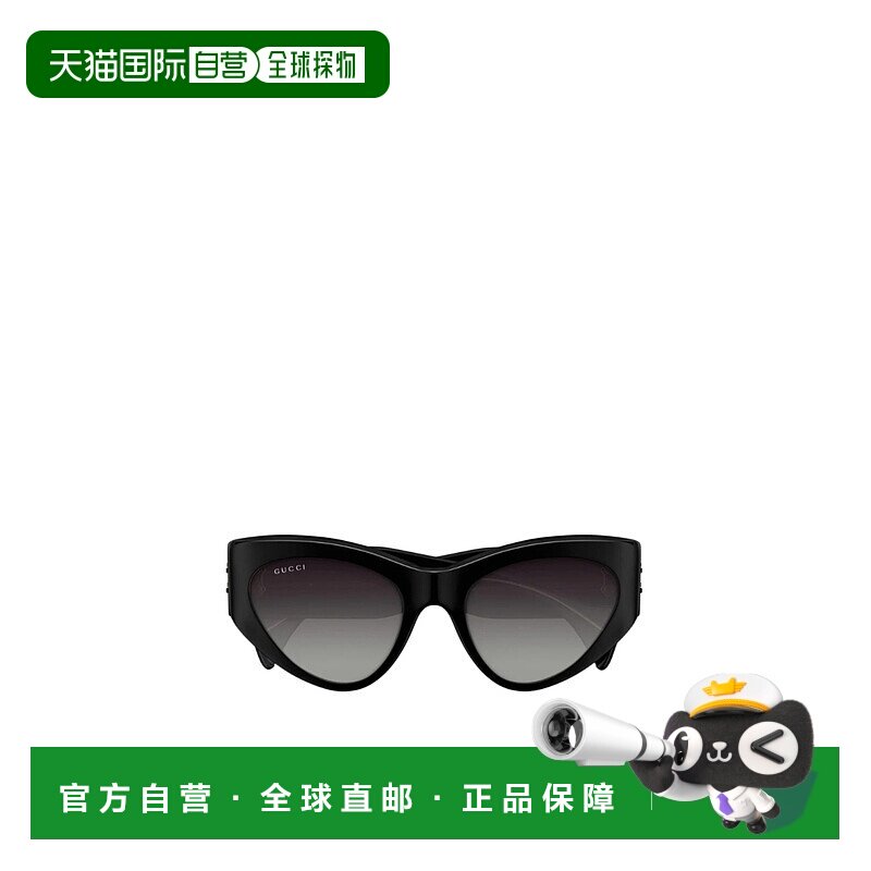 香港直邮GUCCI 女士眼镜 GG1704S001 AW2024 黑色 猫眼全框太阳镜