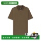 silk light polo with 自营bossCotton neck shirt zip green