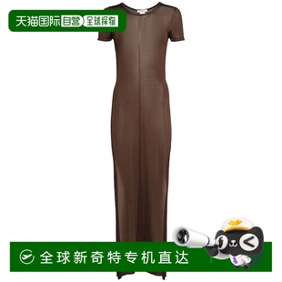 亮面粘胶纤维开叉连衣裙 1h可退 香港直邮潮奢 Lemaire 女士