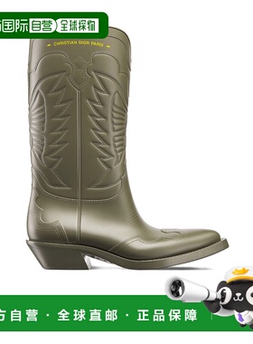 香港直邮DIOR 女士高跟鞋 KCI962RUBS23H SS2024 绿色 Wind徽标短