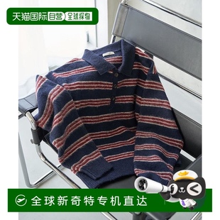 11322489028 日本直邮FREAK STORE 女士多彩条纹长毛针织POLO衫