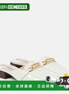 香港直邮Tom Ford 汤姆 福特 女士 Whitney 鳄鱼纹皮质凉拖 00099