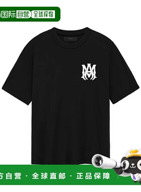 1h可退 香港直邮AMIRI 女士 徽标短袖T恤 AWJYTE1036 black黑色