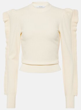 潮奢 MaxMara 麦斯玛拉 女士 Genero 荷叶边针织毛衣 001379