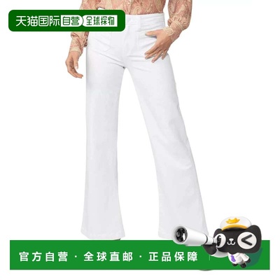 自营Paige Leenah Jeans Women's White Denim High Rise Wide Le