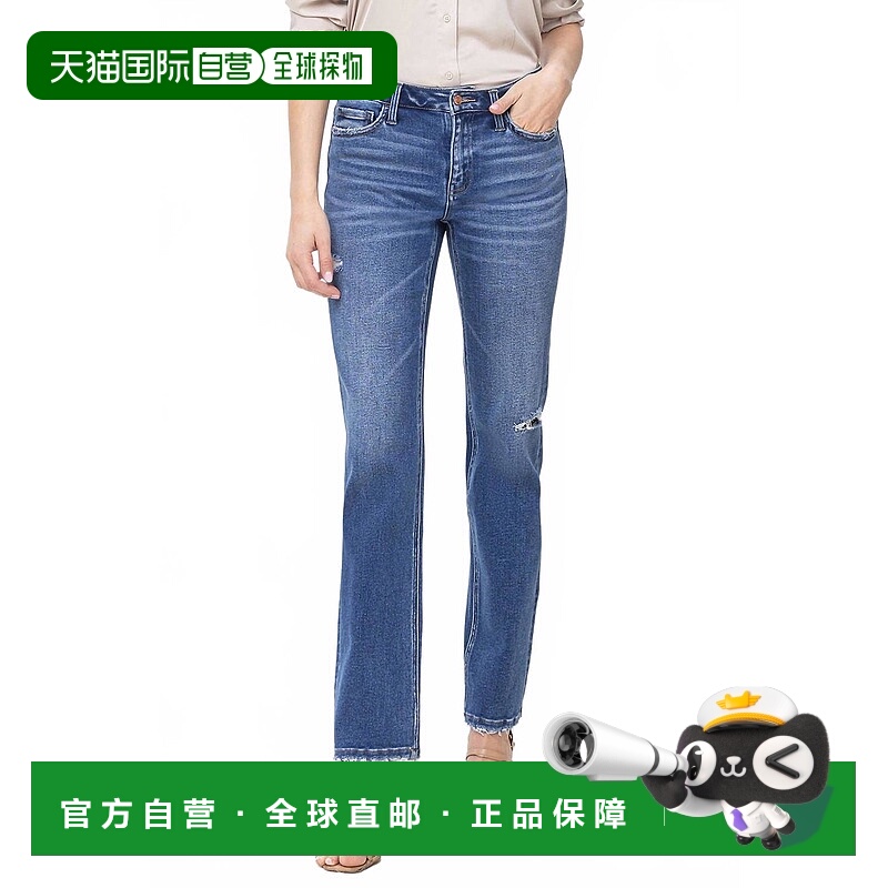 自营flying monkeyDumb Founding中的中腰直筒牛仔裤 美国奥莱直