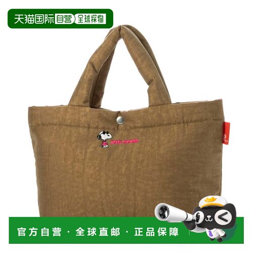 日本直邮ROOTOTE 女士托特包 史努比 小型 自立 轻量 花生漫画 棕